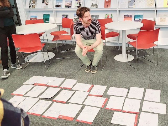 Oliver Broadbent delivering a How to have Ideas workshop